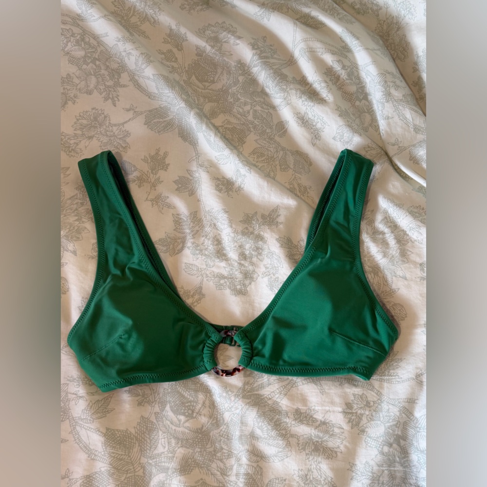 aerie Emerald Green Bikini with Tortoiseshell Ring